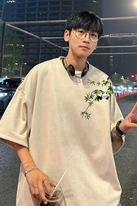 量大优  供视频  重磅麂皮绒短袖T恤男 JPDX215-特P19图片