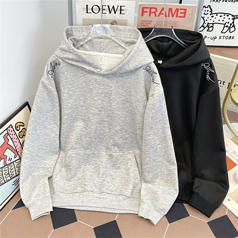 美式重磅Cleanfit复古连帽卫衣男女宽松休闲上衣帽衫WY0237-P48图片