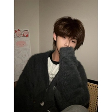 慵懒风星星刺绣毛衣外套女早秋新款潮流宽松长袖针织开衫MY313，男装针织衫/毛衣，星座1116A（原606A-3）