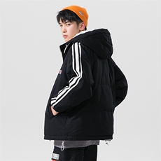 无影墙22冬季ins时尚潮流侧边条纹保暖立领羽绒服YR2026P135控158，男装羽绒服，电商A247-1