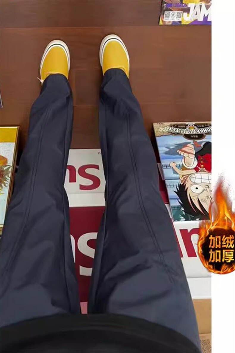 美式微喇裤子男夏季斜切速干冲锋裤软壳防水防风直筒显腿长休闲裤,男装休闲裤,星座908-1
