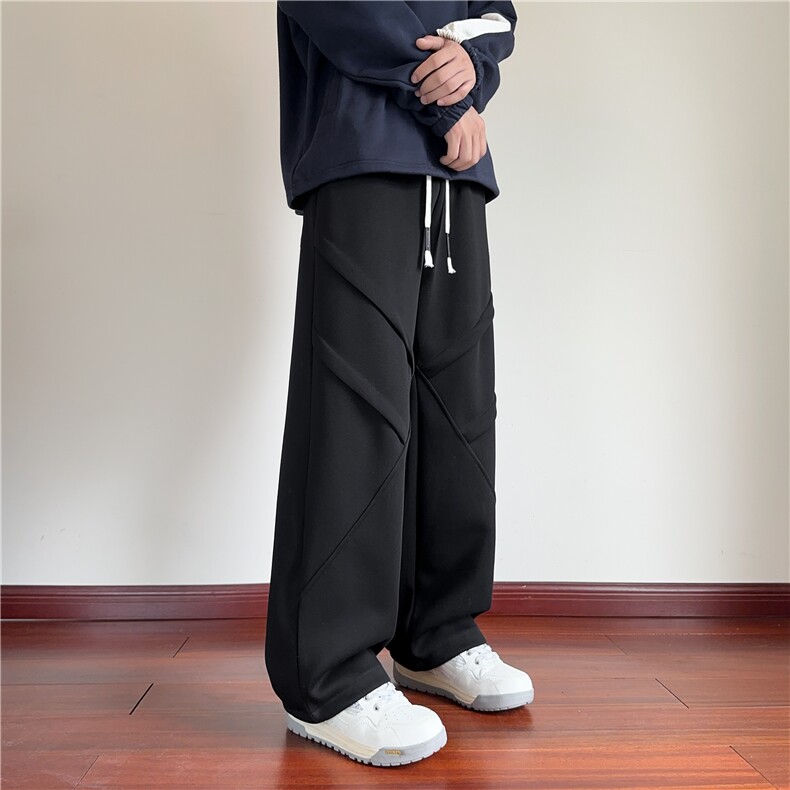 CK2515-特P40控78休闲裤男美式复古宽松直筒阔腿裤55棉45聚酯,男装休闲裤,电商B370