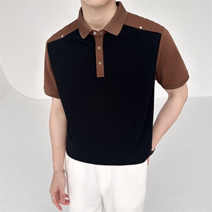 夏季男短袖Polo衫上衣翻领T恤双拼色6382-P55