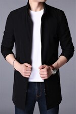 中年男士立领风衣中年爸爸装外套休闲时尚夹克风衣HPN98067-P190,男装风衣,电商B212（原钱塘6029）