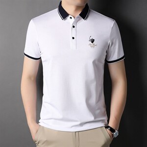 POLO衫男上衣半袖男装衣服男士体恤衫T恤潮牌休闲翻领爸爸短袖男图片