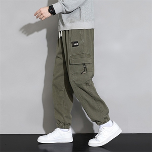 M-8XL 棉秋季新款大码束脚工装潮流休闲裤 109-K501-P60图片