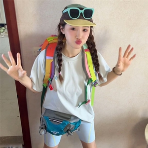 户外机能运动速干透气短袖夏季凉感男女情侣款T恤骑行服半袖特P28图片