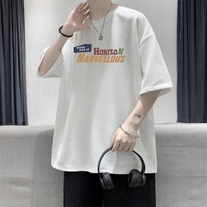 华夫格t恤男短袖男大码五分袖大皂风HT73384-P22