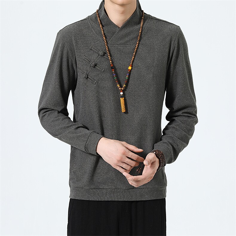 2026新款秋冬风长袖卫衣汉服盘扣中式保暖打底衫2378-P60,男装T恤,星座1105-3