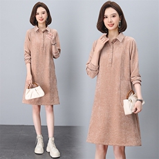 2024秋装新款优雅气质长袖连衣裙显瘦修身百搭时尚女装，女装连衣裙，鑫鑫格