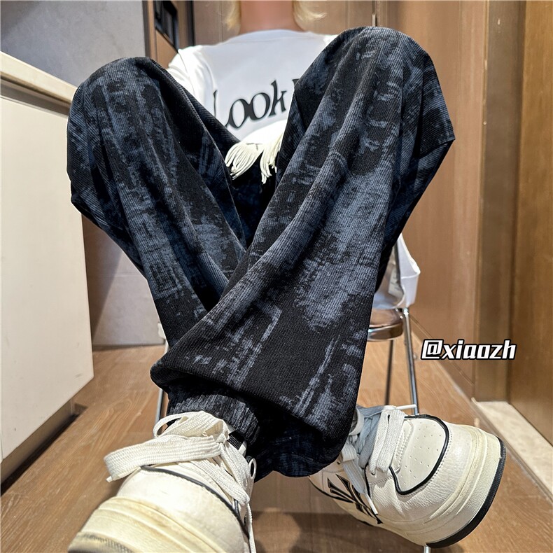 XZ616秋季新款灯芯绒满印破缝休闲束脚卫裤TY1091特P30控58,男装休闲裤,星座512A（原616）