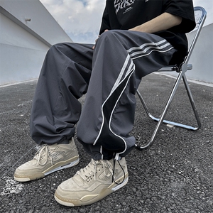 百搭休闲裤男宽松2023潮男束脚裤子百搭ins港风潮男裤K0811-P40图片