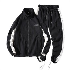 男士春秋外套2021新款休闲运动套装潮流卫衣一套衣服DS367TP85图片