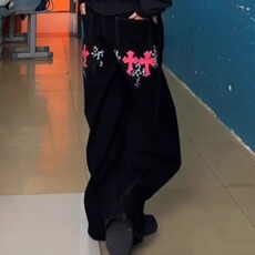 复古工装牛仔裤男秋冬款宽松直筒阔腿痞帅高级感裤子潮流美式高街，男装牛仔裤，星座506A