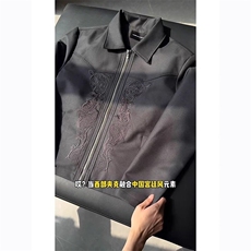 新中式雕花刺绣夹克男款春秋高级感痞帅男装正肩潮外套JK6631-P70，男装夹克，星座302B-2