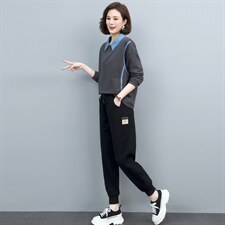 长期现货，卫衣套装女2022年新款春季韩版时尚休闲春秋两件套，女装套装/套裙，涵誉