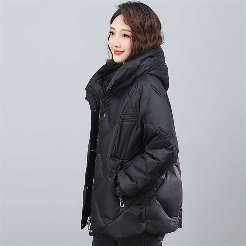 2025冬季时尚简约优雅休闲潮流轻盈保暖羽绒服,女装羽绒服,独衣靓