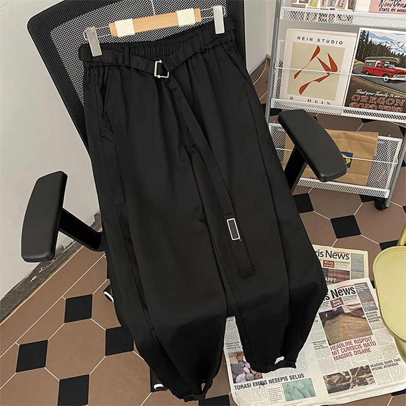 美式重磅束脚休闲裤男春夏季系宽松潮牌高街运动裤复古工装裤子男图片