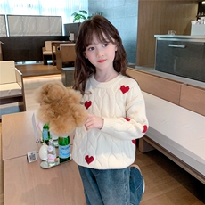 1506-1/MY47171/P52女孩时尚针织衫儿童洋气内搭毛衣冬装上衣，男装针织衫/毛衣，星座1506-1