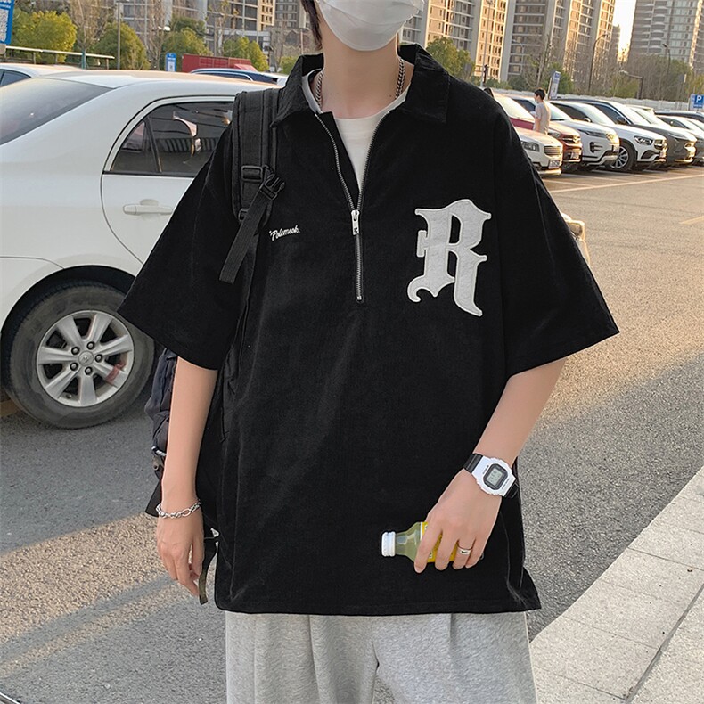 T81-P28夏季宽松型polo刺绣短袖,男装T恤,星座1501-1