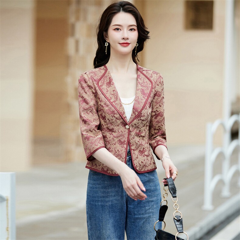 婵米儿2023新款披肩女短款外套秋季西装百搭连衣裙上衣,女装短外套,婵米儿