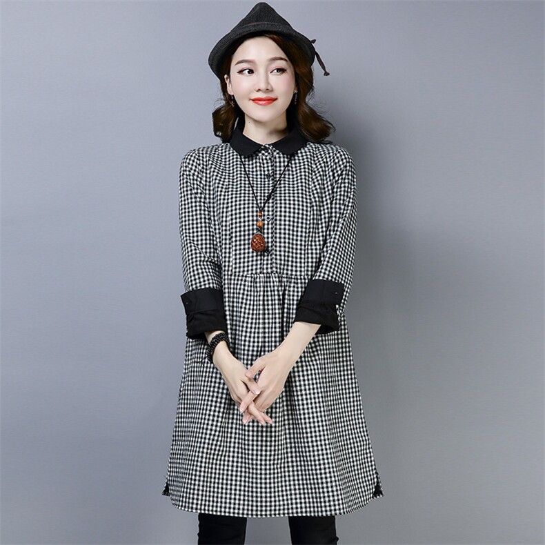 加绒衬衣排多扣2025年冬季新款时尚长袖休闲中长款格子加绒衬衫，女装衬衫，风姿绰