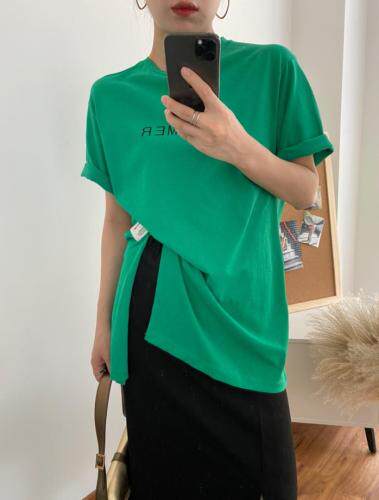 amberzhang2021NEW夏装开叉T，女装，AMBER ZHANG