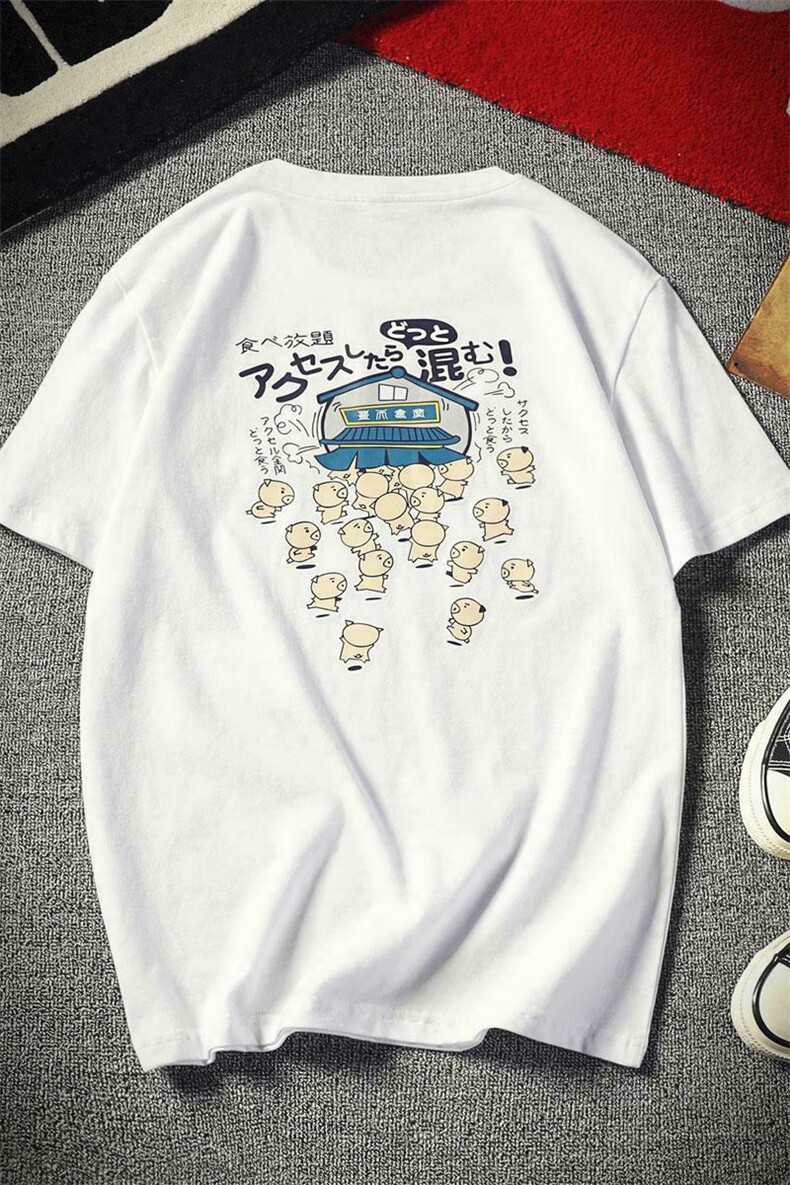 2021夏季印花纯棉T恤男短袖圆领t恤男士短袖日系A313/T/,男装T恤,电商A313