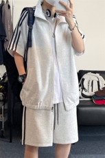 夏季开衫T恤短裤运动套装T3656上衣特P40控78/DK8608特P26控49，男装T恤，电商A007