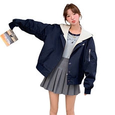 ZB305-9963学院风假两件刺绣小外套-批145控218元，女装短外套，浙宝305