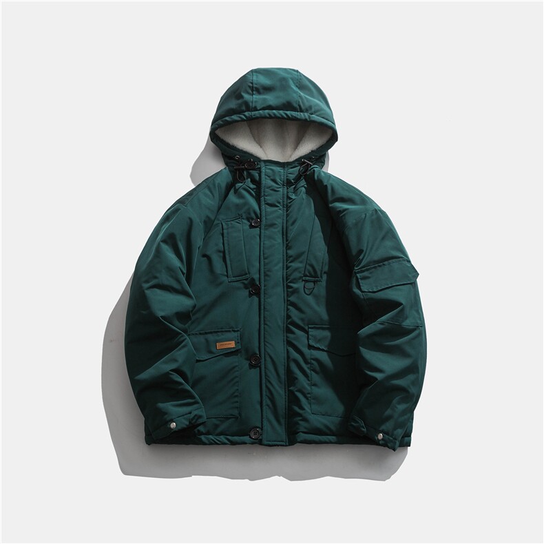 ZM059-P140连帽工装多口袋羊羔毛夹棉棉衣加厚棉服潮牌外套男，男装棉衣，星座1408-1