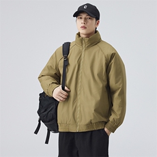 现货美式高街休闲夹克冬季三防立领纯色户外工装加厚棉服外套，男装夹克，电商A486