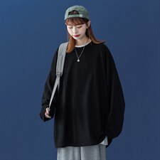 2023春季新款简约百搭休闲宽松情侣打底衫长袖T恤T100P20控38，男装T恤，A247A
