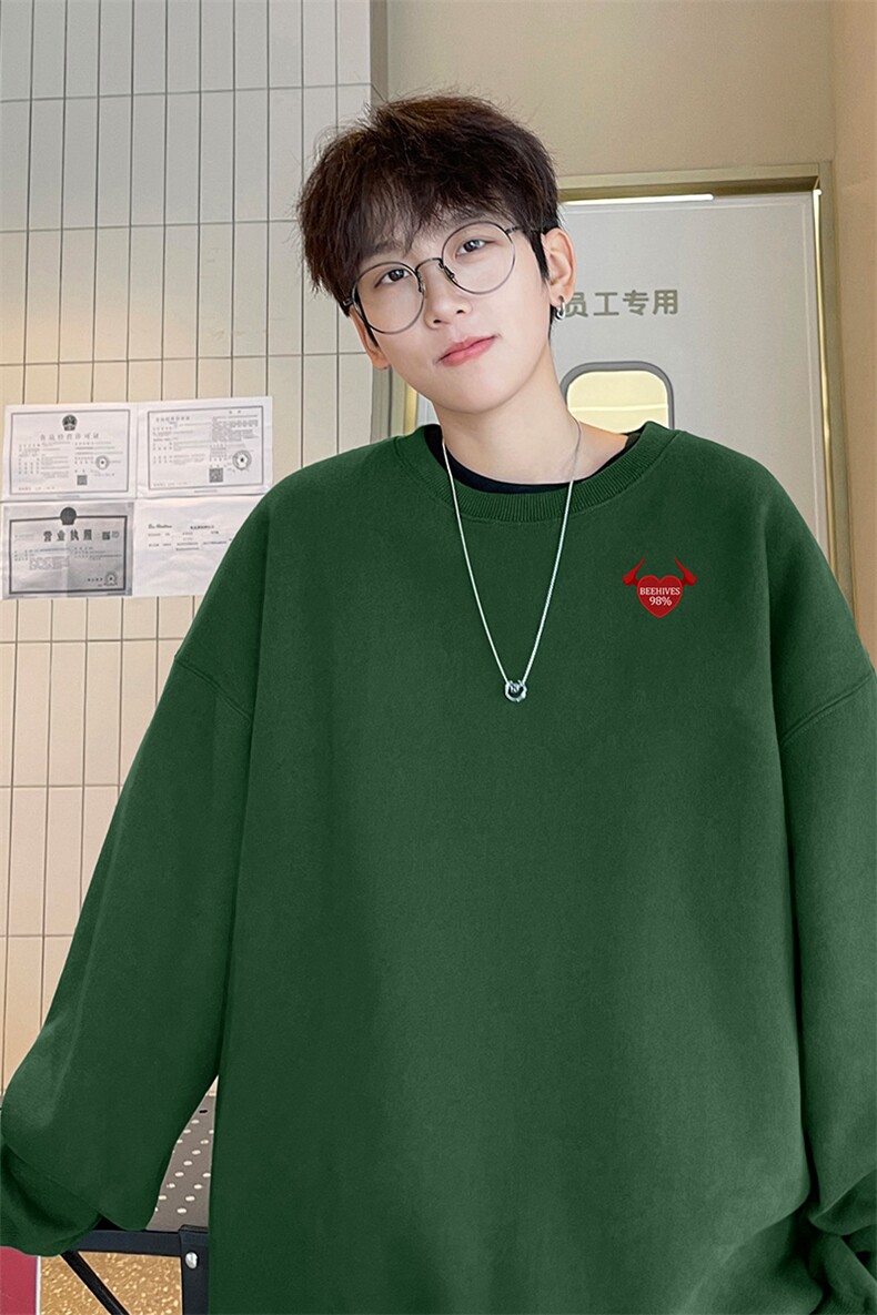 ！圆领卫衣男装港风长袖t恤男外套男WY515-特P23,男装卫衣,电商B371