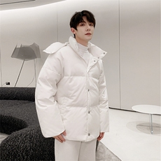 冬季潮牌羽绒男款服短款加厚青年宽松面包服韩版帅气保暖情侣外套，男装羽绒服，钱塘6003（原4033）