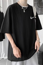 港风短袖t恤宽松ins潮流百搭2024年新款情侣装夏A161-2-T0883-P20，男装T恤，电商A161-2