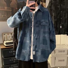 新款长袖衬衫男韩版潮流痞帅休闲百搭帅气港风盐系衬衣cs60-p55，男装衬衫，星座1008-2