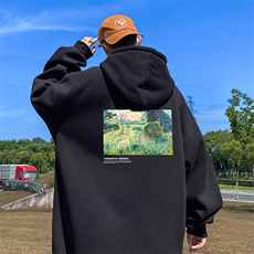 抖音得物供货可提供视频春装重磅美式宽松连帽卫衣DL2398，男装卫衣，电商A486-1