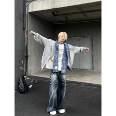 【有货】假两件格子拼接卫衣男款设计感连帽开衫外套JL97LL-特P68，男装卫衣，星座1007（原301D）