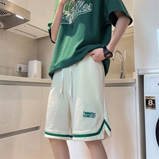 美式短裤男夏季潮牌高街宽松休闲篮球五分裤薄款痞帅中裤D125-P25，男装休闲裤，星座1008