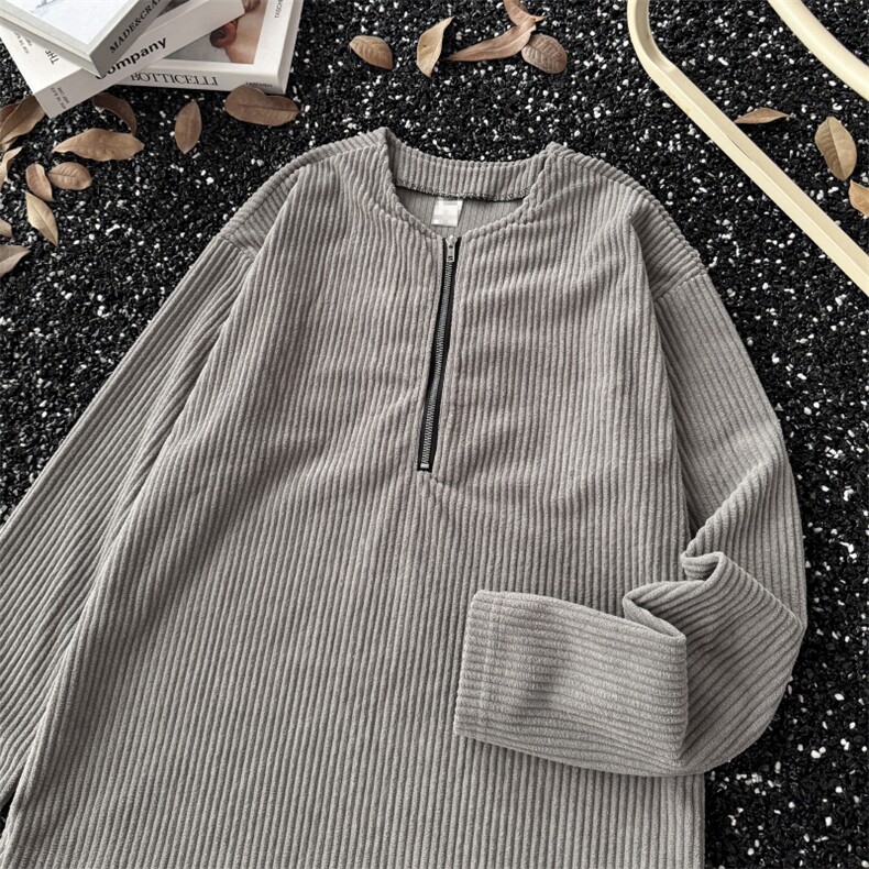 秋款男卫衣V领灯芯绒拉链夹克休闲外套WY006P40,男装夹克,星座1013-1