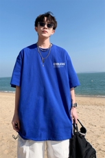 不断货纯棉重磅潮牌潮流青少年宽松圆领短袖T恤B219-Y230-P25，男装T恤，电商B219
