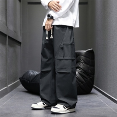 C066/P42休闲裤男个性大码宽松潮男百搭长裤子运动直筒裤M-8XL，男装休闲裤，星座1204