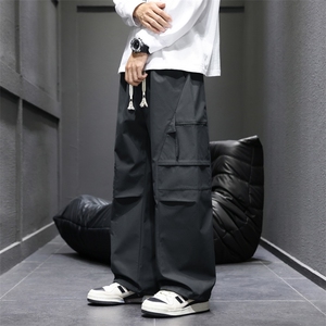 C066/P42 休闲裤男个性大码宽松潮男百搭长裤子运动直筒裤M-8XL图片