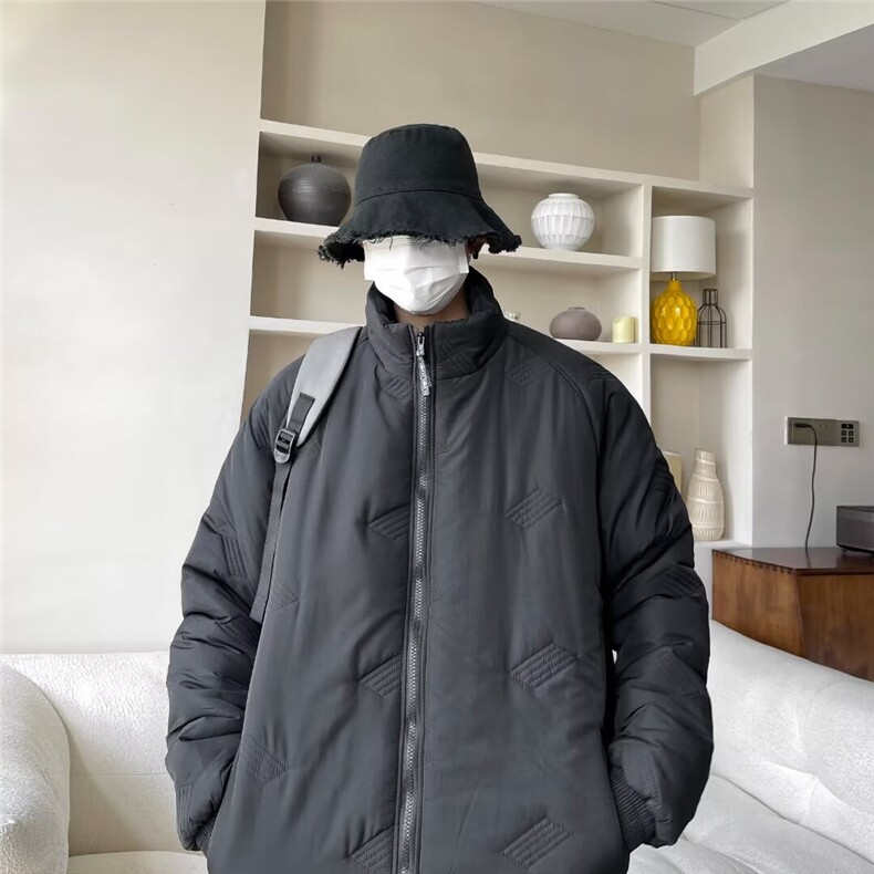 男冬季宽松加厚情侣羽绒棉服美式潮流保暖棉袄外套MC424P80,男装棉衣,星座1116-2