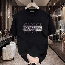 2025新款欧货时尚精品T恤高奢立体花卉刺绣短袖体恤百搭时髦上衣，男装T恤，电商B212（原钱塘6029）