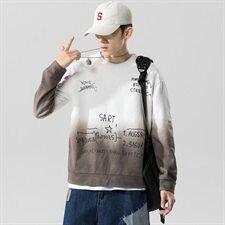 卫衣男潮2021新款休闲渐变长袖打底衫男士韩版潮流秋装DF17T，男装卫衣，电商A102