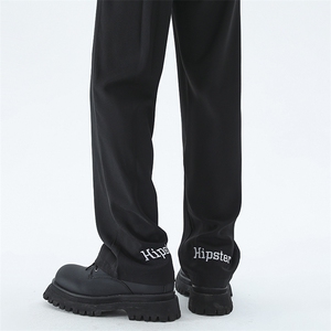 现货 刺绣高级感垂坠冰丝西裤直筒微喇休闲西装裤男K766-P50 控78图片