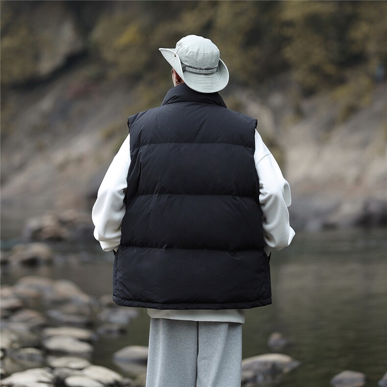 山系新标白鸭绒字母印花休闲羽绒马甲A247-MJ114特批115控168,男装背心/马甲,电商A247