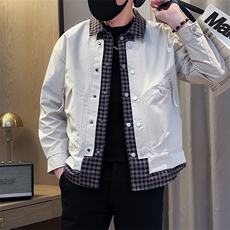 秋冬假二件夹克男时尚店主小伙风潮潮流男外套TZ2582P78控128，男装夹克，星座301B-1